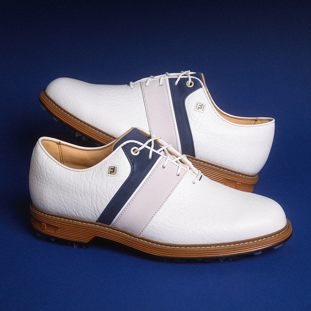 FootJoy Golf Shoes - Premiere Series Packard LX - White - Navy 2025