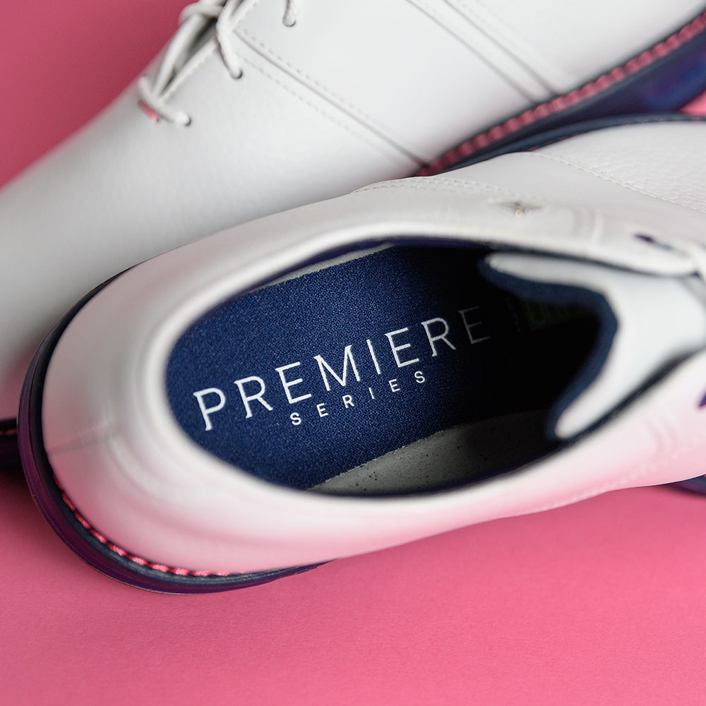 FootJoy Golf Shoes - Premiere Series Packard - White - Navy 2025