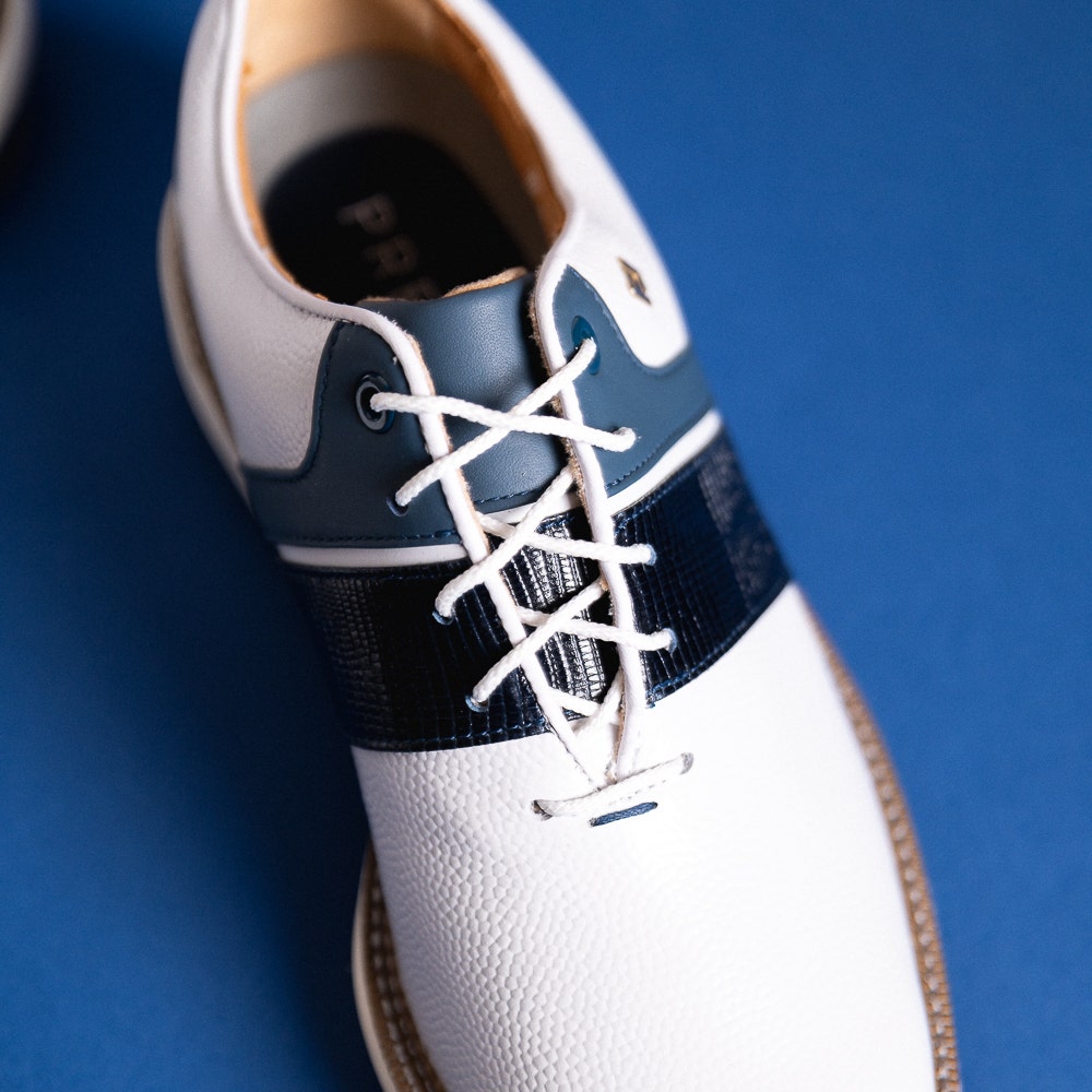 FootJoy Golf Shoes - Premiere Series Packard - White - Navy 2026