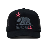 G/FORE Golf Cap - Cali Bear Trucker - Onyx - Knockout Pink FA25