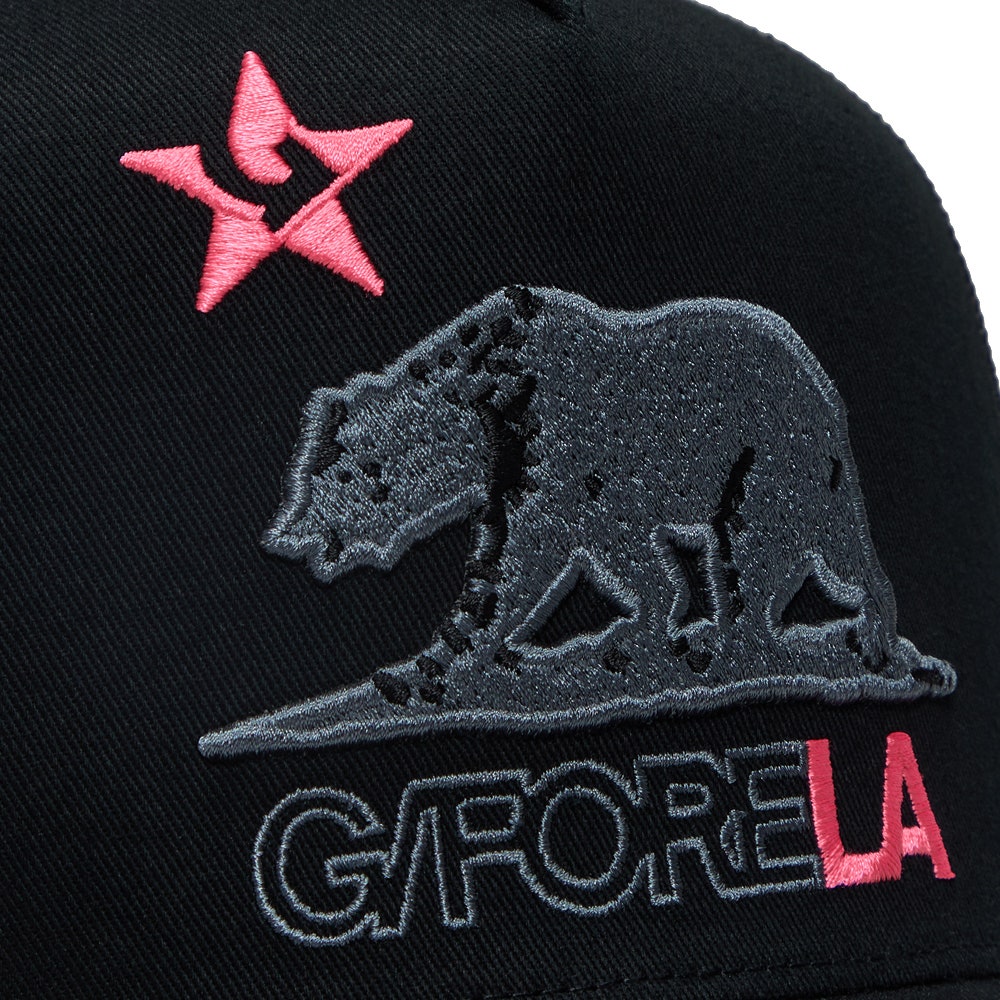 G/FORE Golf Cap - Cali Bear Trucker - Onyx - Knockout Pink FA25
