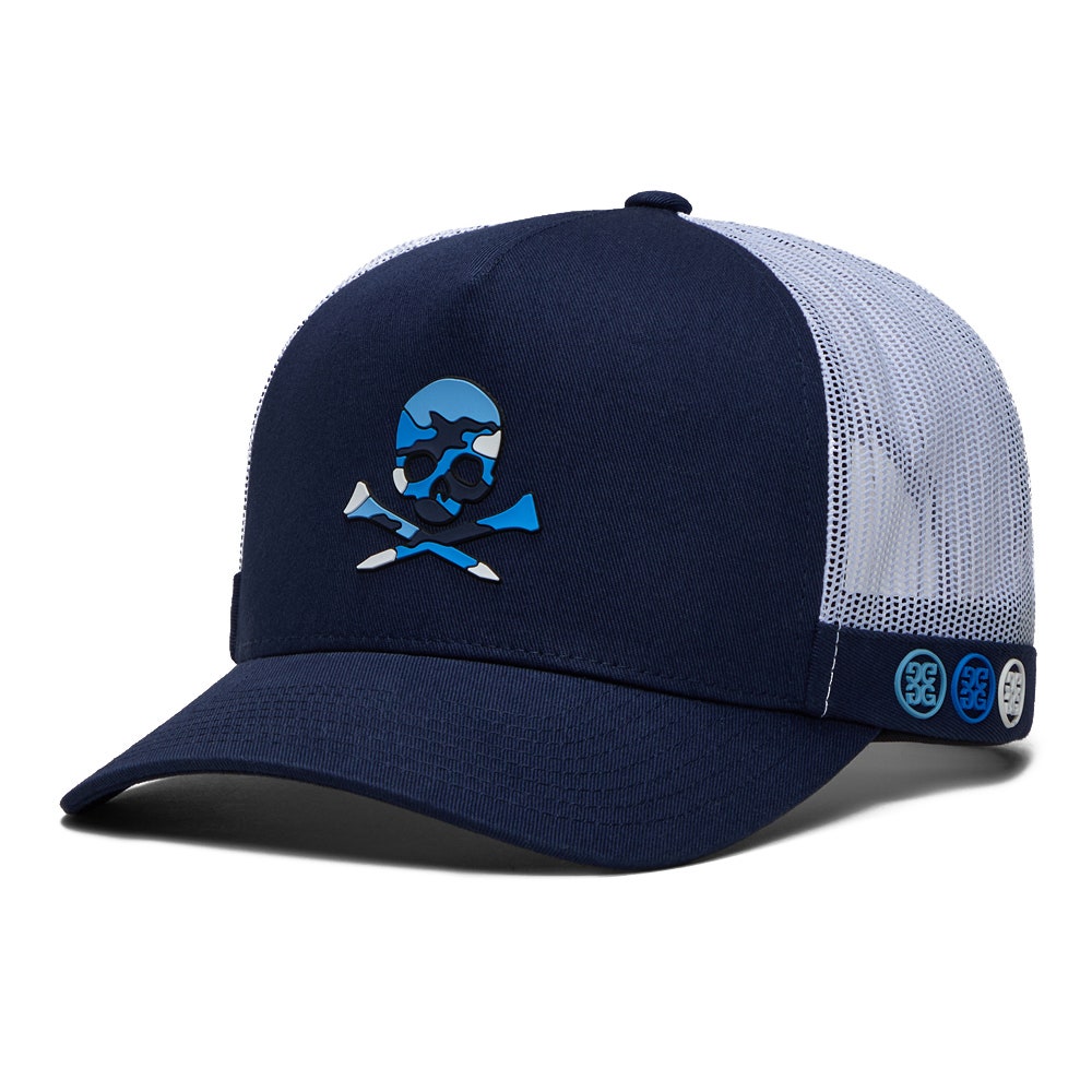 G/FORE Golf Cap - Camo Skull & T's Trucker - Twilight FA25