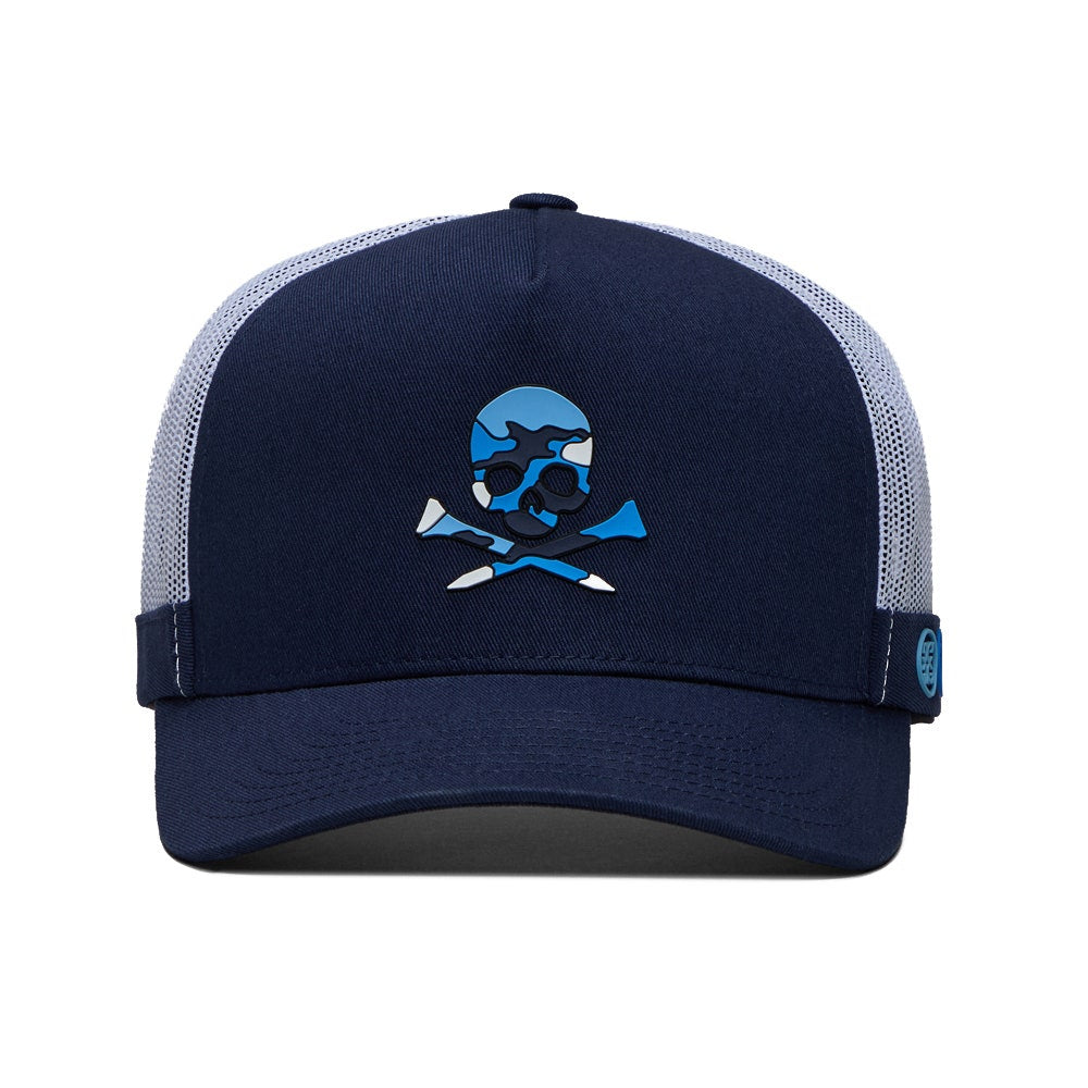 G/FORE Golf Cap - Camo Skull & T's Trucker - Twilight FA25