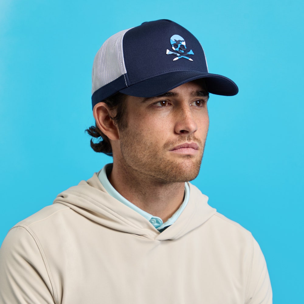 G/FORE Golf Cap - Camo Skull & T's Trucker - Twilight FA25