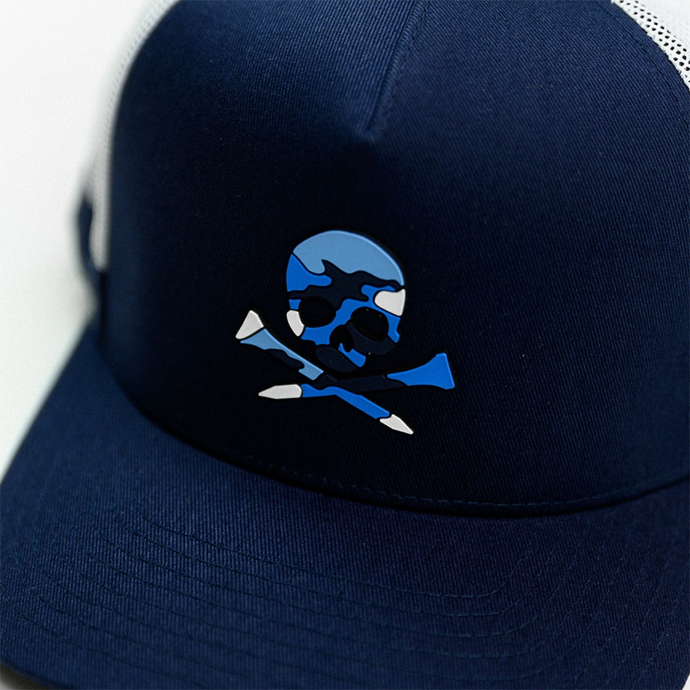 G/FORE Golf Cap - Camo Skull & T's Trucker - Twilight FA25
