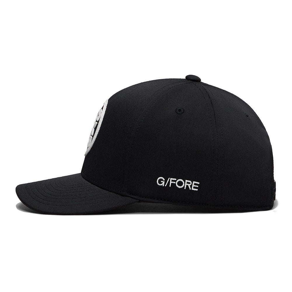 G/FORE Golf Cap - Circle G'S Chainstitch Snapback - Onyx - Snow 2026