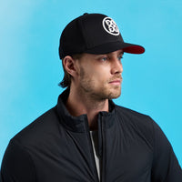 G/FORE Golf Cap - Circle G'S Chainstitch Snapback - Onyx - Snow 2026