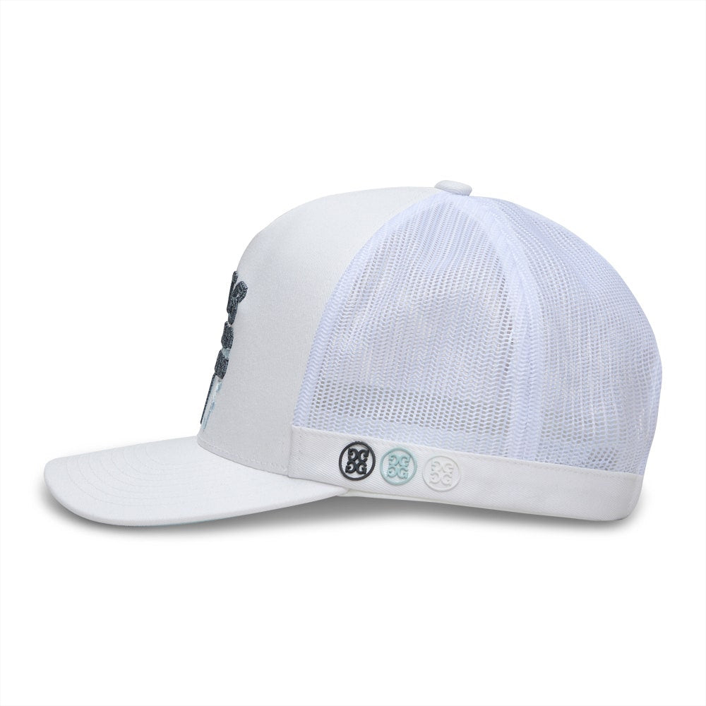 G/FORE Golf Cap - Let's Golf Tall Trucker - Snow SS26
