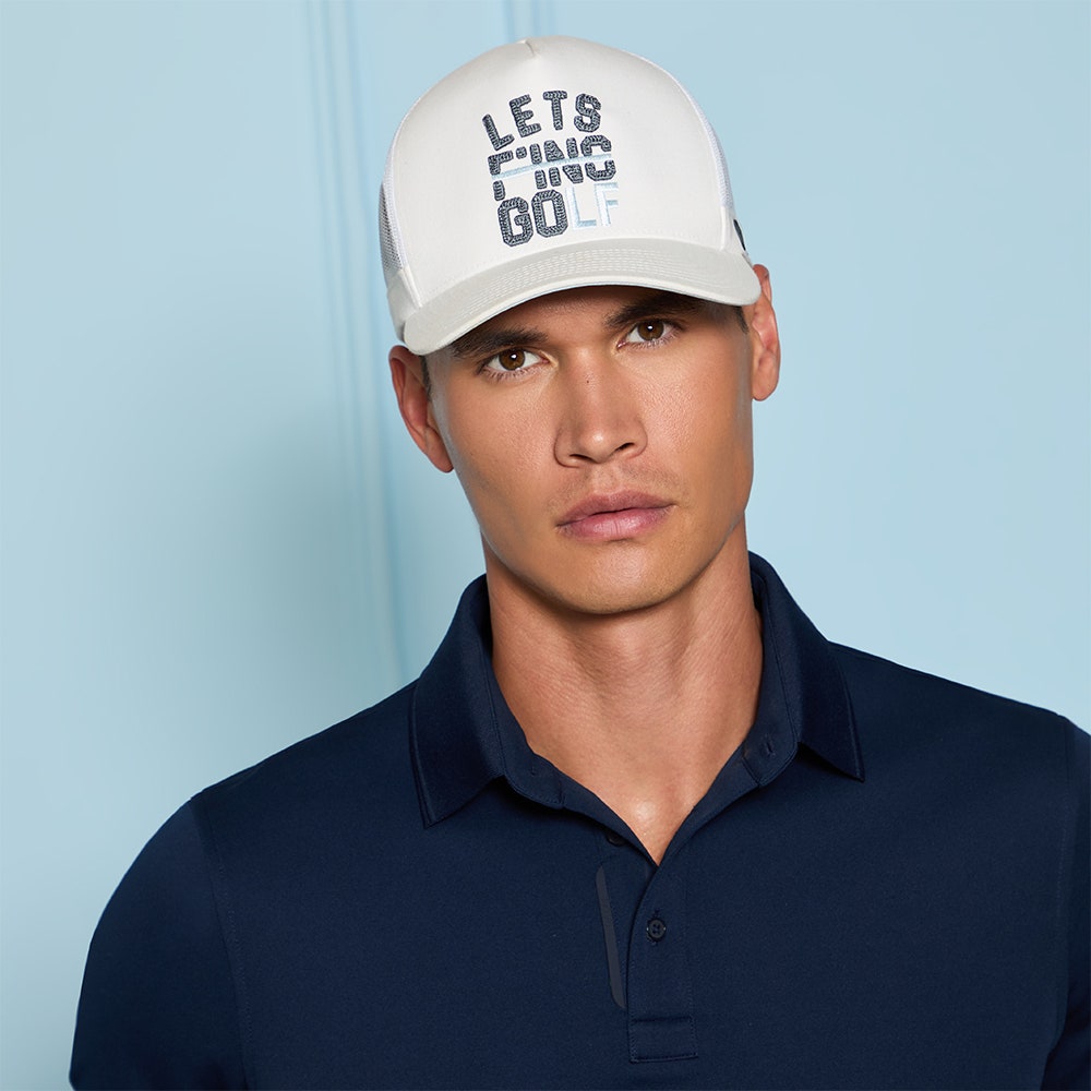 G/FORE Golf Cap - Let's Golf Tall Trucker - Snow SS26