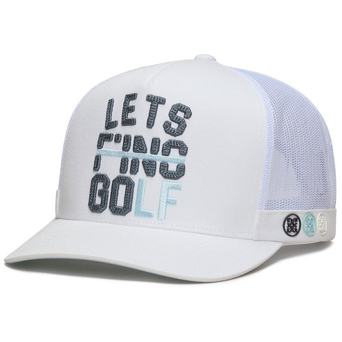 G/FORE Golf Cap - Let's Golf Tall Trucker - Snow SS26