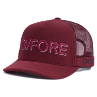 G/FORE Golf Cap - Shadow Logo Trucker - Dark Plum AW26