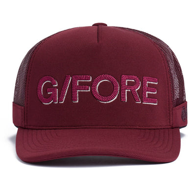 G/FORE Golf Cap - Shadow Logo Trucker - Dark Plum AW26