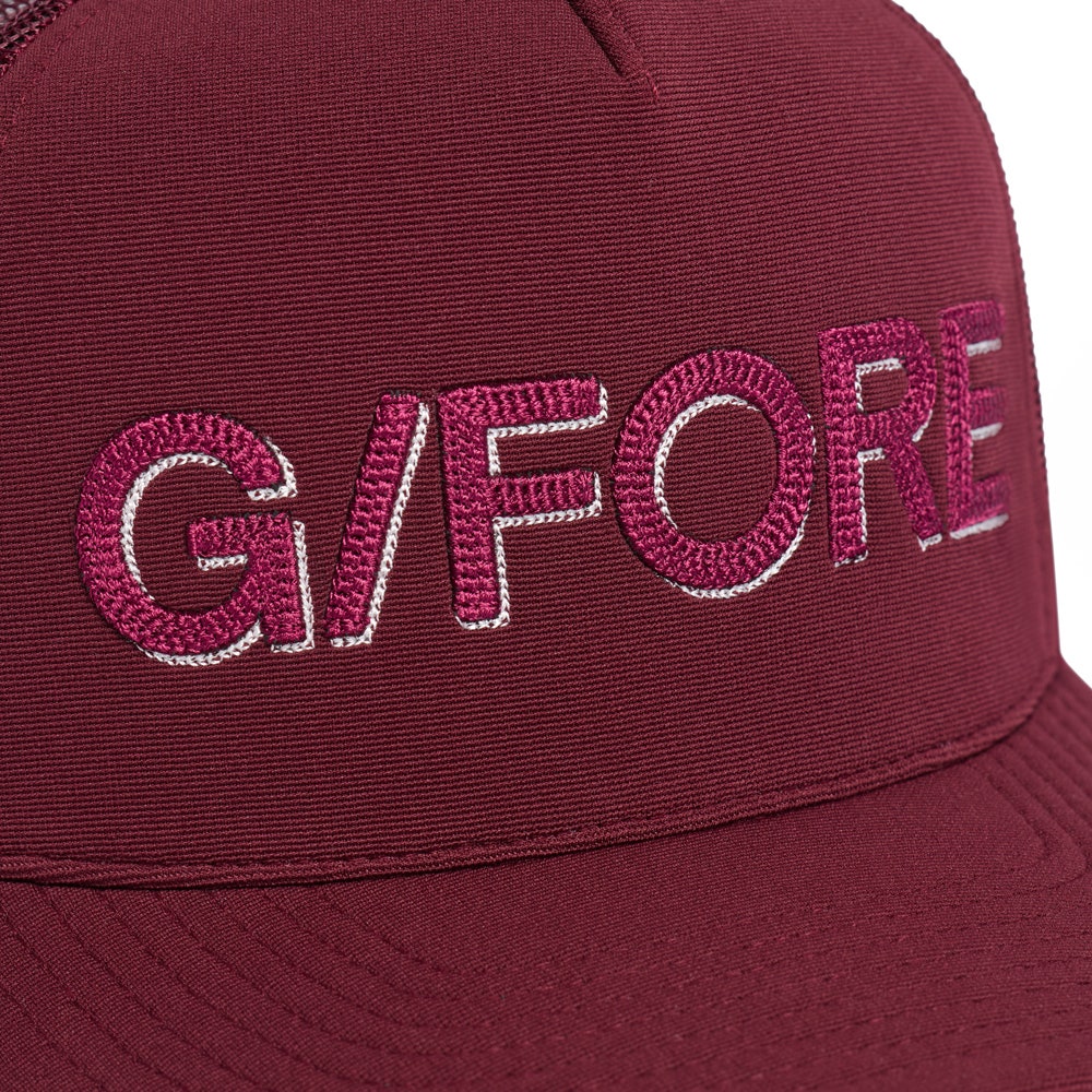 G/FORE Golf Cap - Shadow Logo Trucker - Dark Plum AW26
