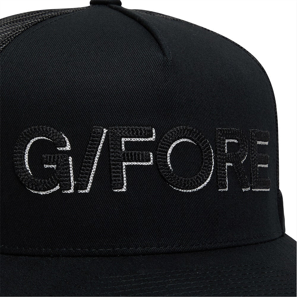 G/FORE Golf Cap - Shadow Logo Trucker - Onyx SS26