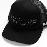 G/FORE Golf Cap - Shadow Logo Trucker - Onyx SS26