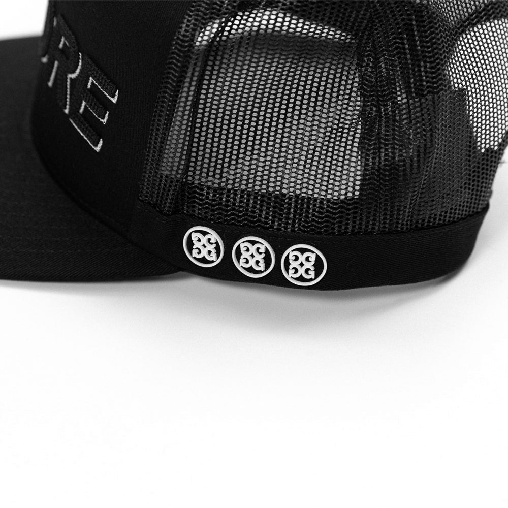 G/FORE Golf Cap - Shadow Logo Trucker - Onyx SS26