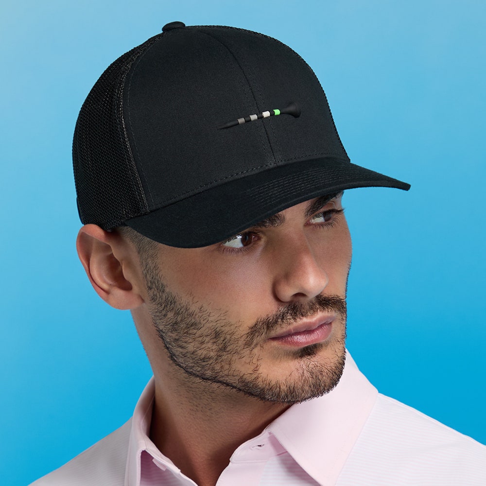 G/FORE Golf Cap - Silicone Tee Trucker - Onyx SS26