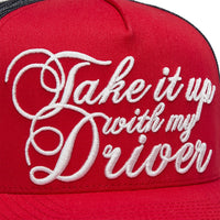 G/FORE Golf Cap - Take It Up With My Driver Trucker - Lava SS26