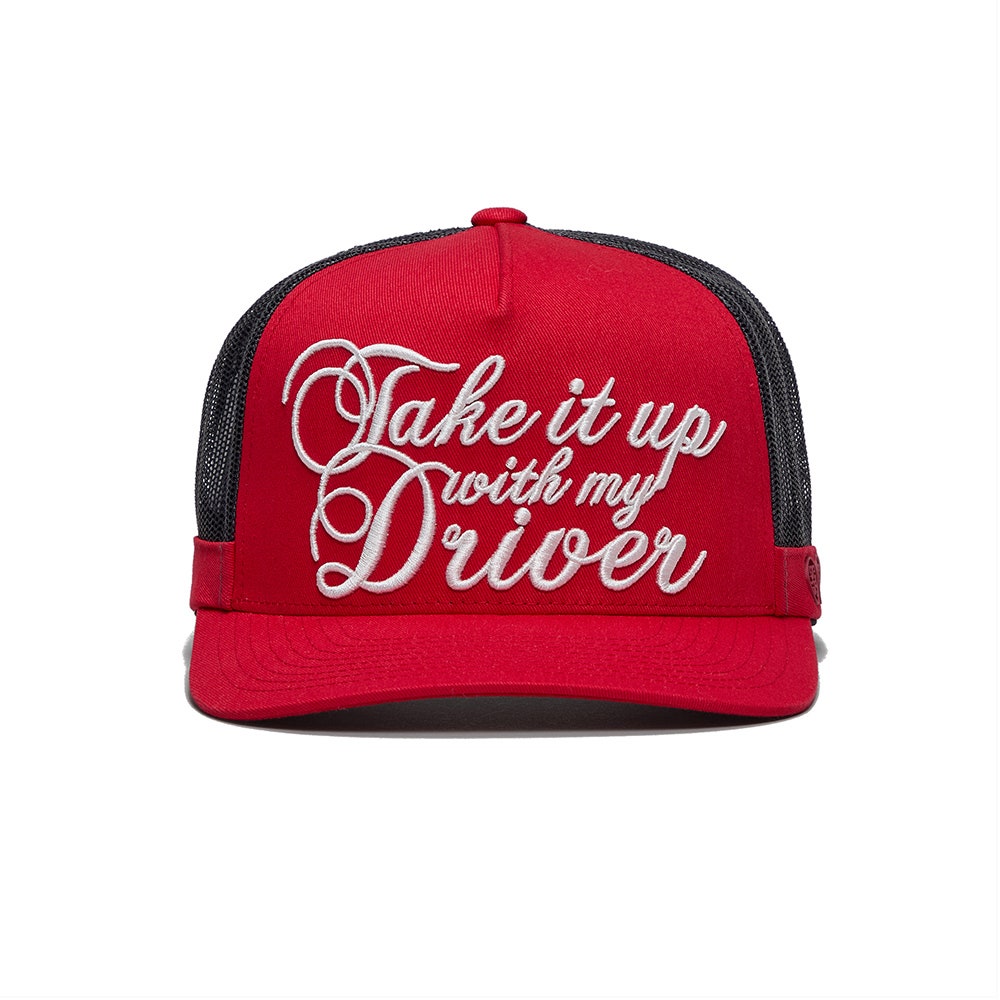 G/FORE Golf Cap - Take It Up With My Driver Trucker - Lava SS26