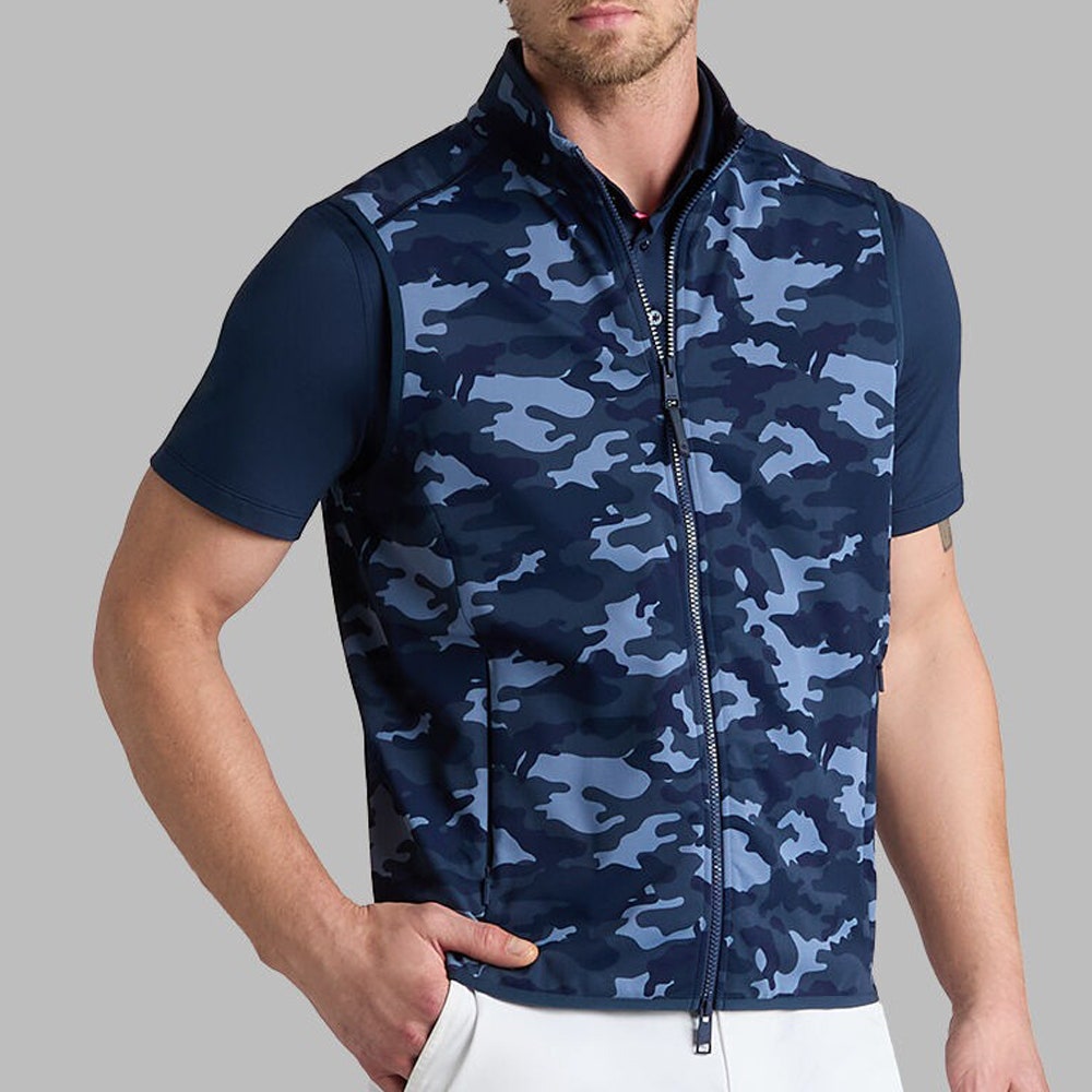 G/FORE Golf Gilet - Tech Terry FZ Vest - Twilight Camo SS26