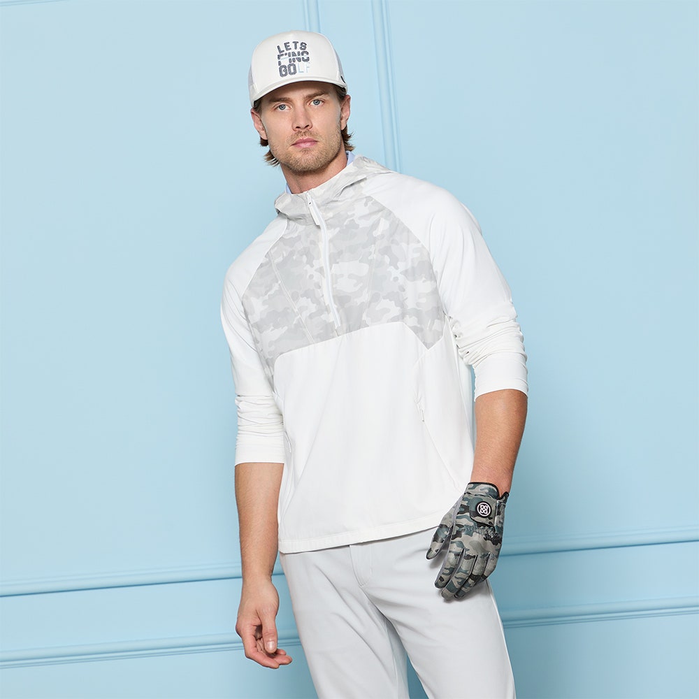 G/FORE Golf Jacket - Hybrid QZ Hoodie - Snow SS26