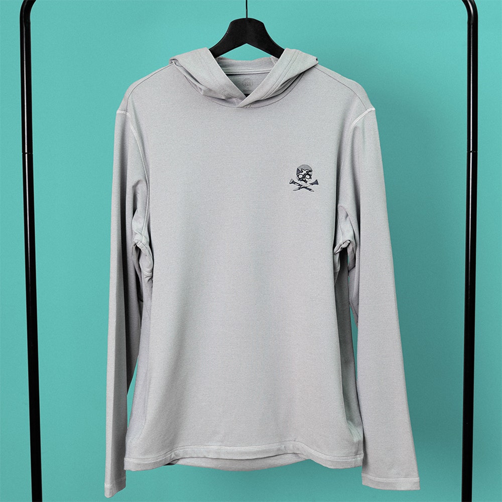 G/FORE Golf Jumper - Camo Skull & Tee's Brushback Hoodie - Grey FA25