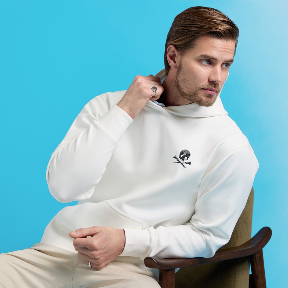 G/FORE Golf Jumper - Camo Skull & Tee's Hoodie - Chalk White FA25