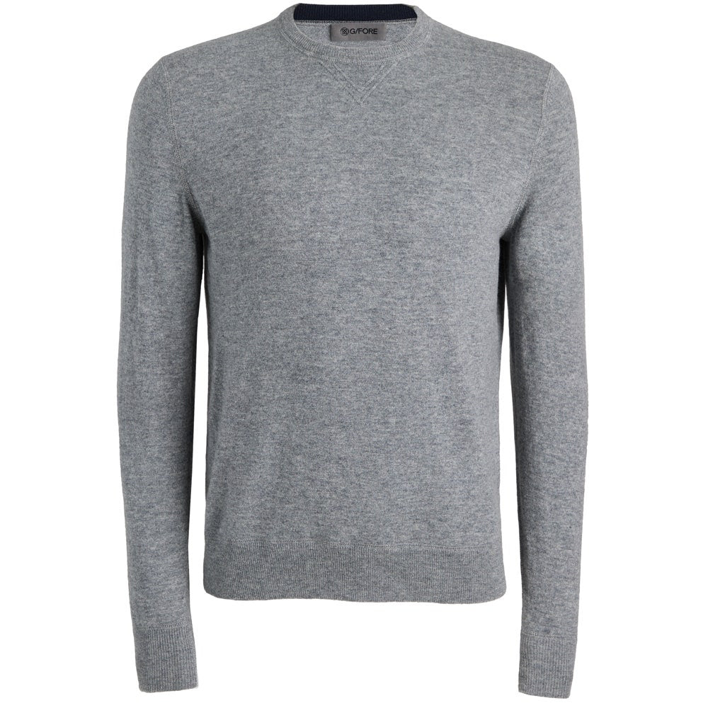 G/FORE Golf Jumper - Cashmere Crew Neck - Nimbus Melange SS26
