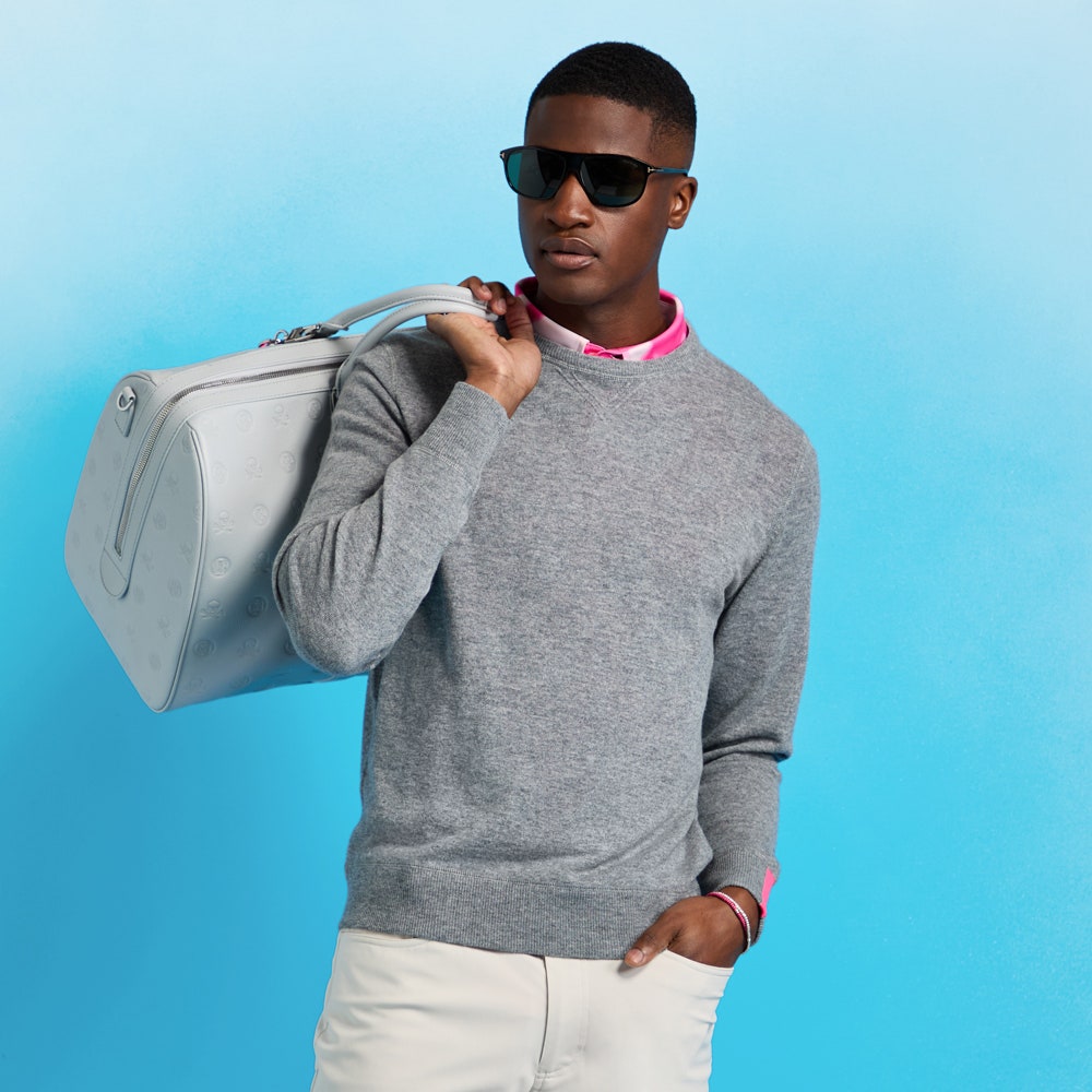 G/FORE Golf Jumper - Cashmere Crew Neck - Nimbus Melange SS26