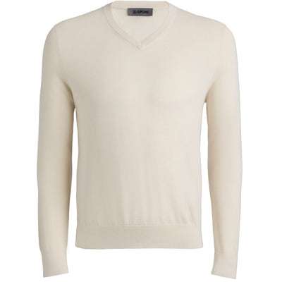 G/FORE Golf Jumper - Cashmere V Neck - Chalk White SS26