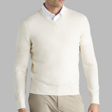 G/FORE Golf Jumper - Cashmere V Neck - Chalk White SS26