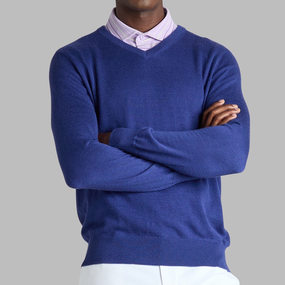 G/FORE Golf Jumper - Cashmere V Neck - Wisteria SS26