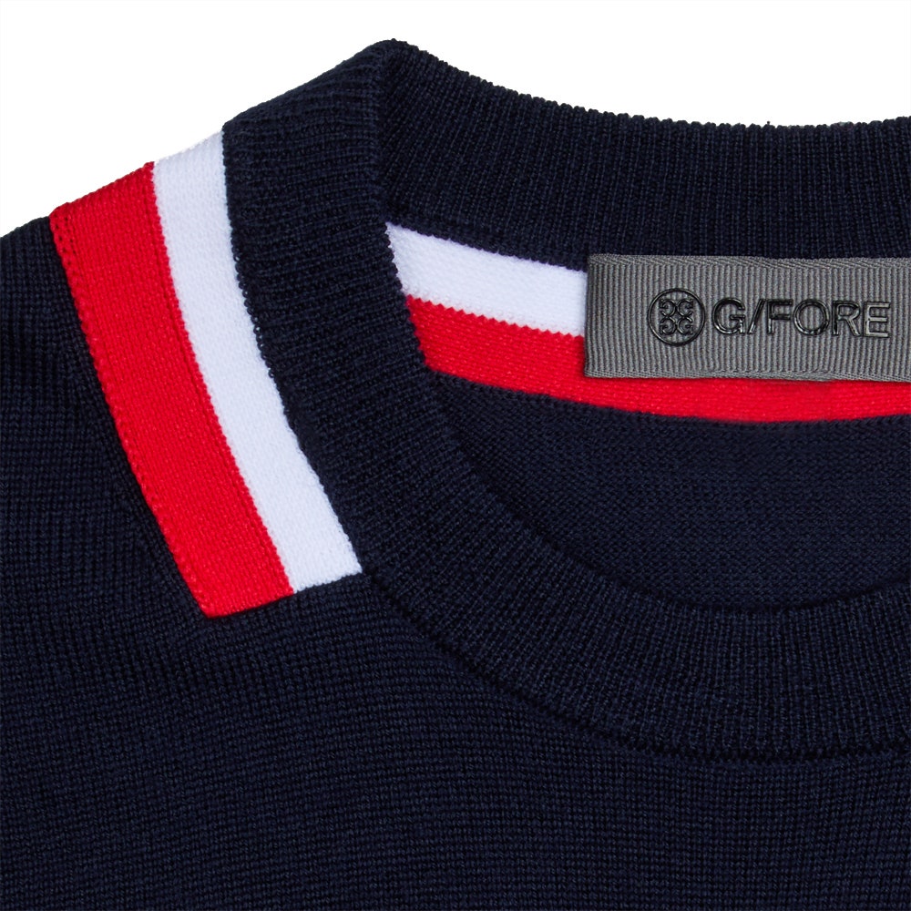 G/FORE Golf Jumper - Colourblock Intarsia Merino - Twilight FA25