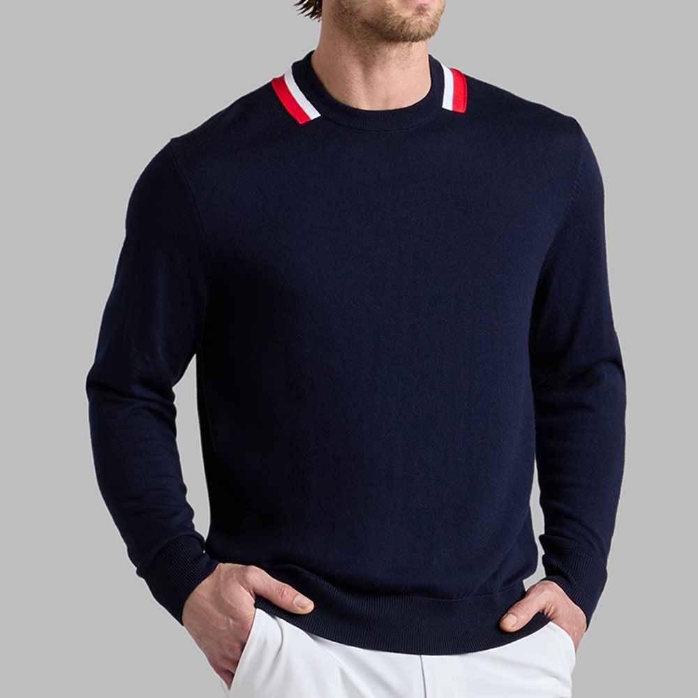 G/FORE Golf Jumper - Colourblock Intarsia Merino - Twilight FA25