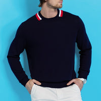 G/FORE Golf Jumper - Colourblock Intarsia Merino - Twilight FA25