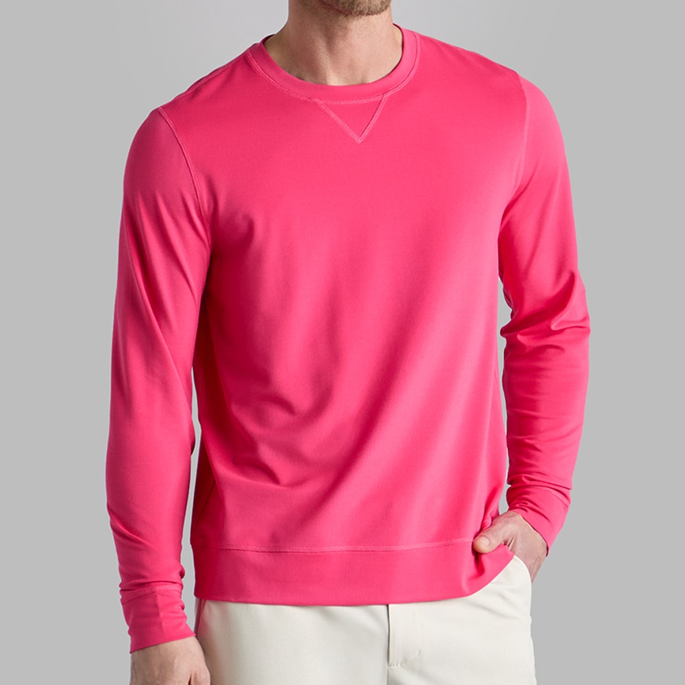 G/FORE Golf Jumper - Performance Pique Crew Neck - Framboise SS25