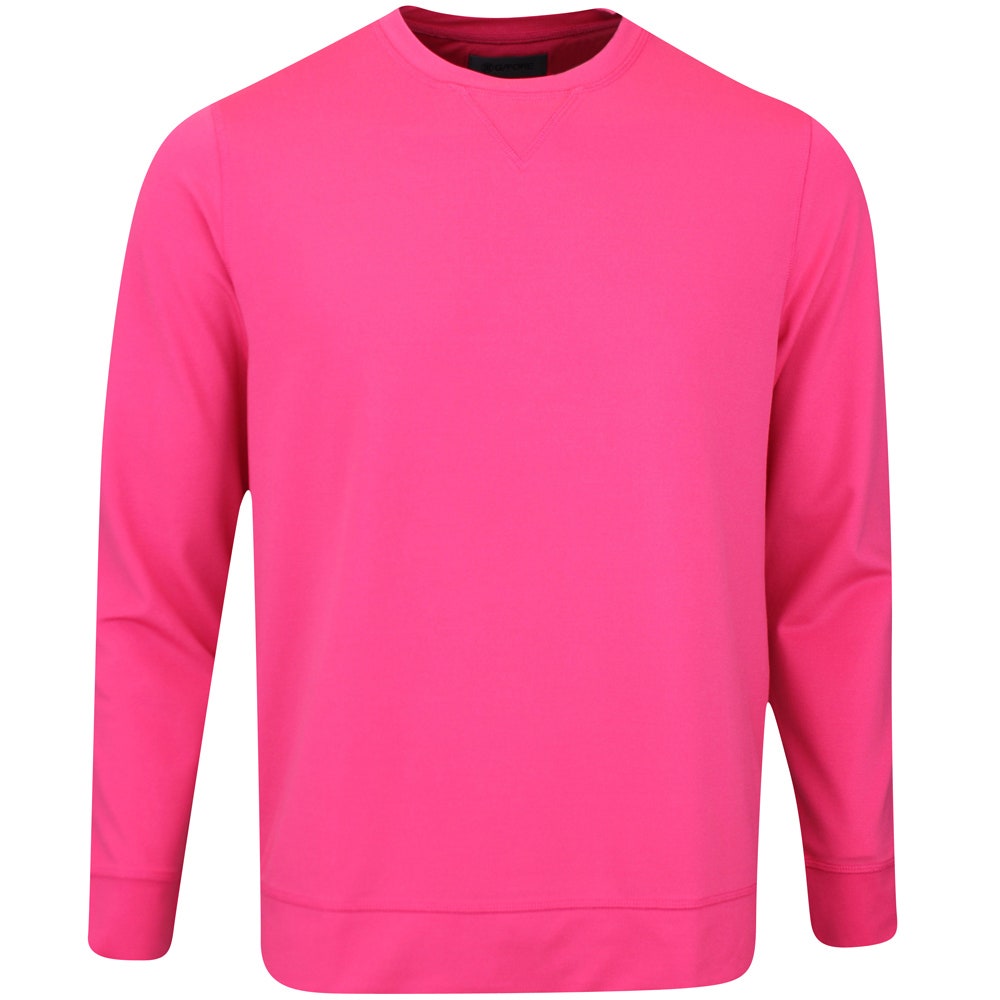 G/FORE Golf Jumper - Performance Pique Crew Neck - Framboise SS25
