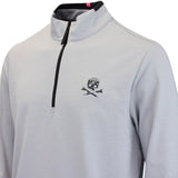 G/FORE Golf Pullover - Camo Skull & Tee's Brushback QZ - Lt. Grey FA25