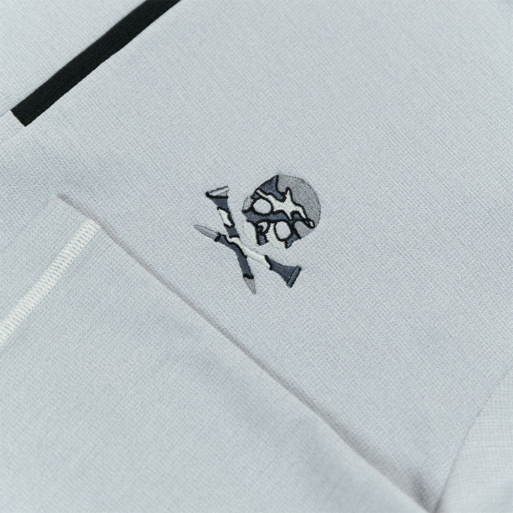 G/FORE Golf Pullover - Camo Skull & Tee's Brushback QZ - Lt. Grey FA25