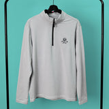 G/FORE Golf Pullover - Camo Skull & Tee's Brushback QZ - Lt. Grey FA25
