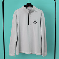 G/FORE Golf Pullover - Camo Skull & Tee's Brushback QZ - Lt. Grey FA25