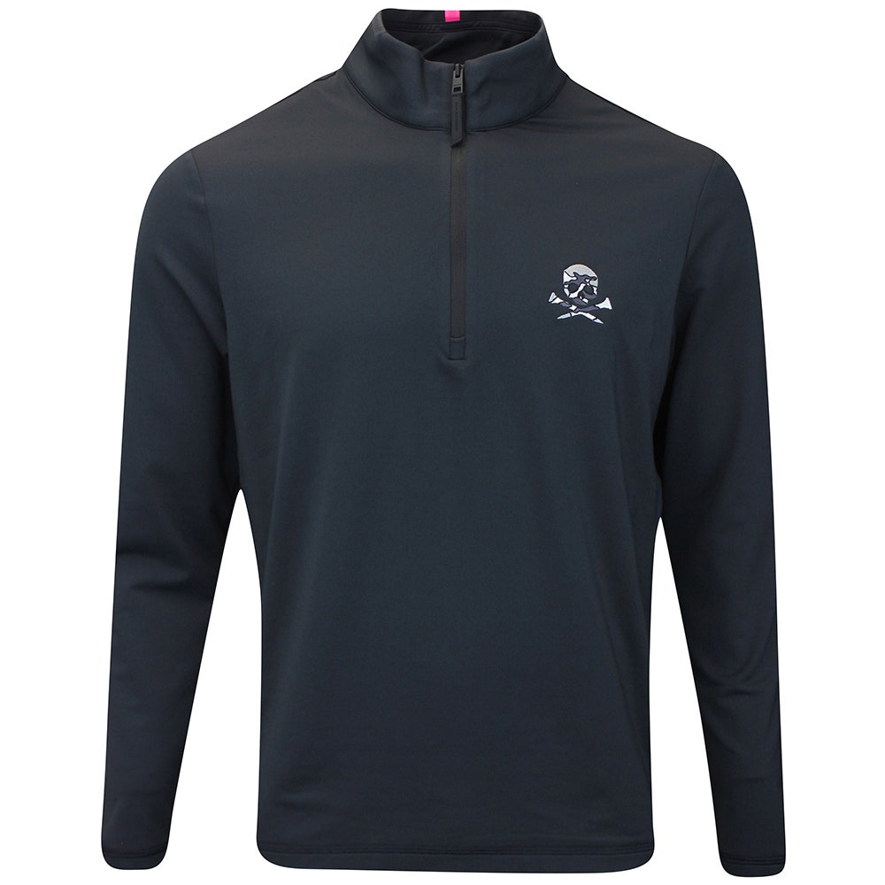 G/FORE Golf Pullover - Camo Skull & Tee's Brushback QZ - Onyx FA25