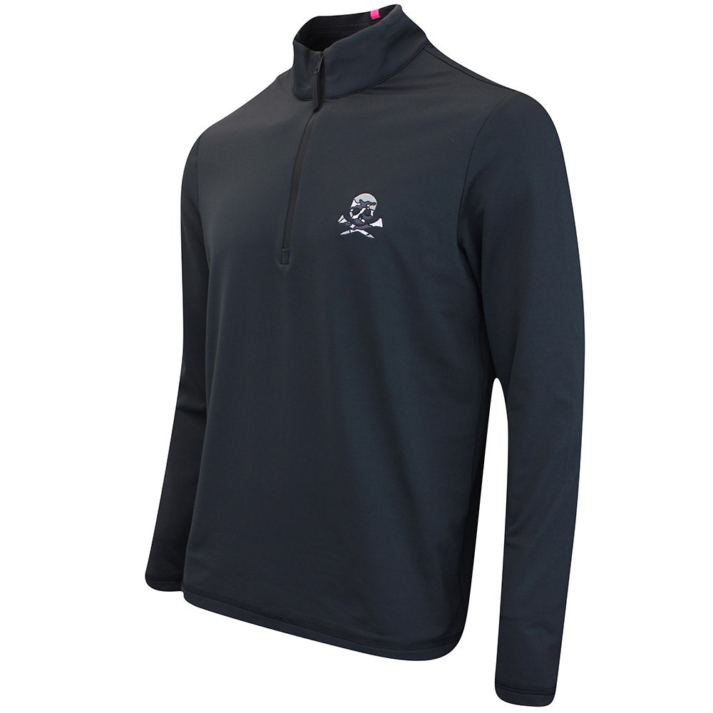 G/FORE Golf Pullover - Camo Skull & Tee's Brushback QZ - Onyx FA25
