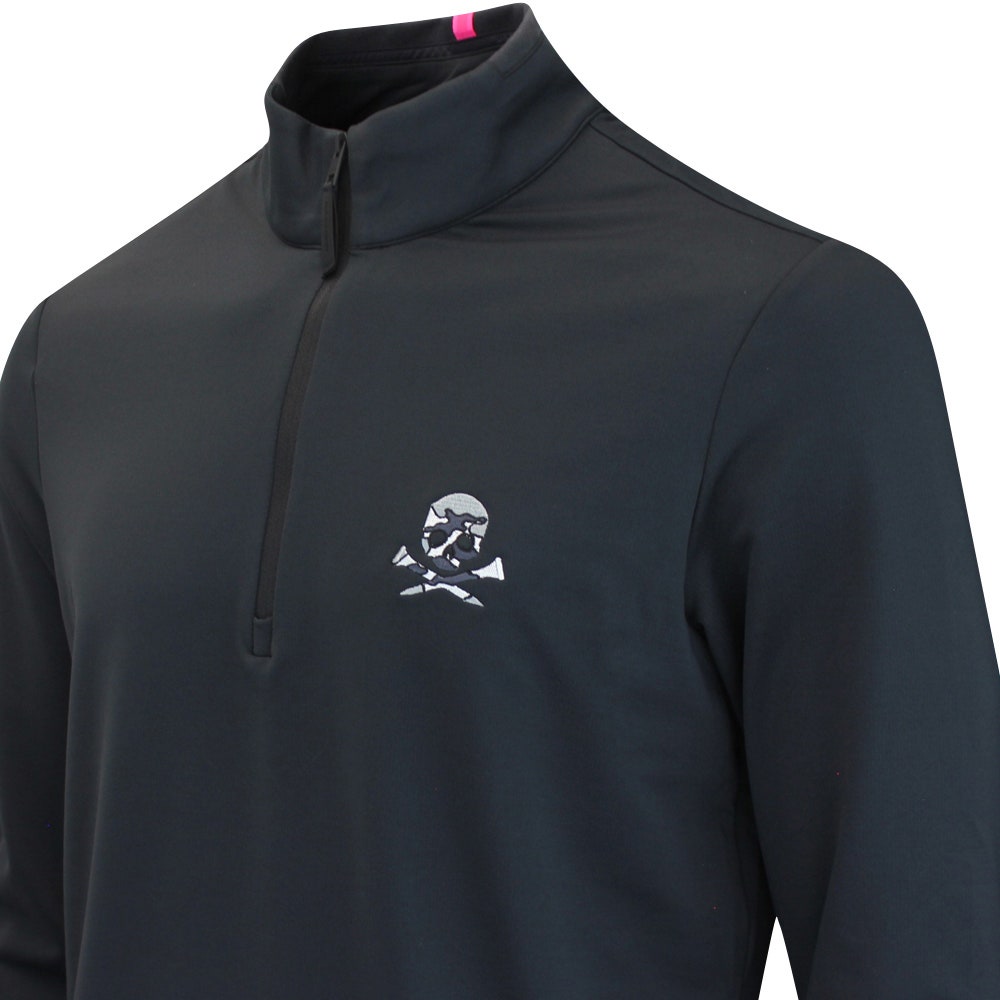 G/FORE Golf Pullover - Camo Skull & Tee's Brushback QZ - Onyx FA25