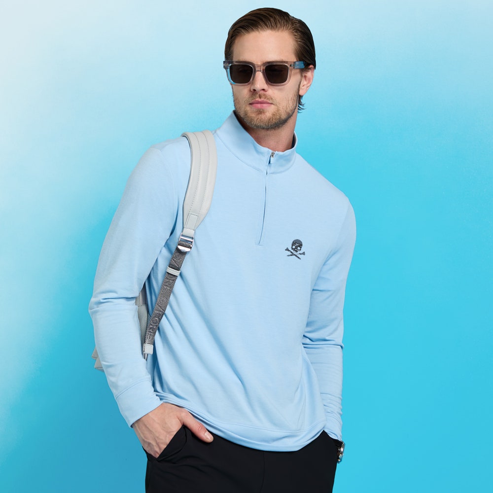 G/FORE Golf Pullover - Camo Skull & Tees Lux QZ - Baja SS26