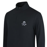 G/FORE Golf Pullover - Camo Skull & Tees Lux QZ - Onyx SS26