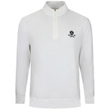 G/FORE Golf Pullover - Camo Skull & Tees Lux QZ - Snow SS26