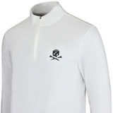 G/FORE Golf Pullover - Camo Skull & Tees Lux QZ - Snow SS26