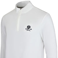 G/FORE Golf Pullover - Camo Skull & Tees Lux QZ - Snow SS26