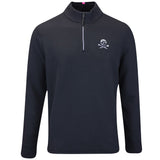 G/FORE Golf Pullover - Camo Skull & Tee's Waffle Knit QZ - Onyx FA25